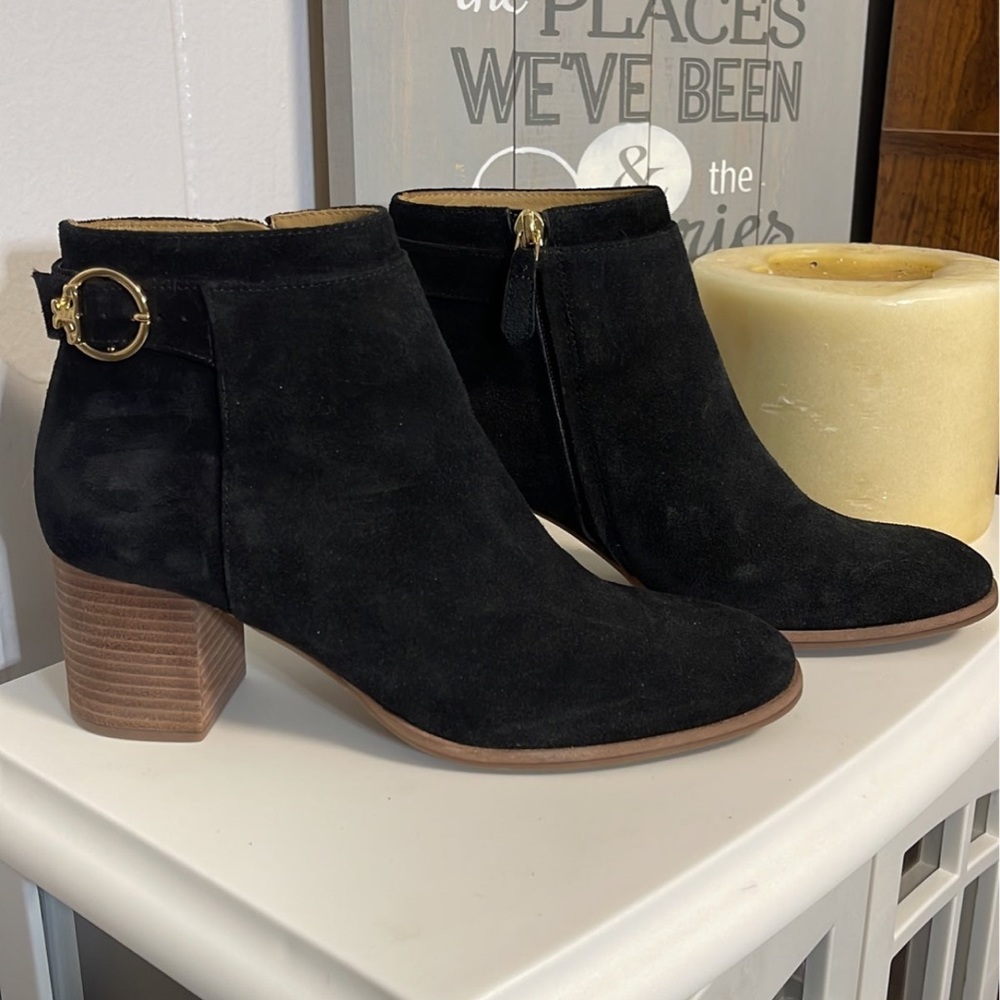 Tory Burch Black Suede Booties